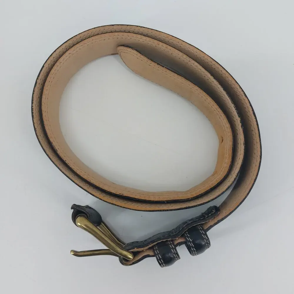 Gap Genuine Leather Belt Gold Tone Buckle Men's Size 34